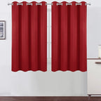 LEMOMO Bright Red Blackout Curtains 52 x 54 Inch Length/Set of 2 Curtain Panels/Thermal Insulated Room Darkening Blackout Curtains for Bedroom