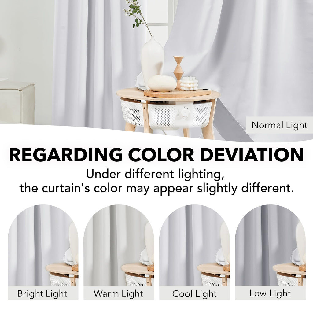 Deconovo Blackout Curtains for Bedroom, Living Room Curtains 63 Inches Long