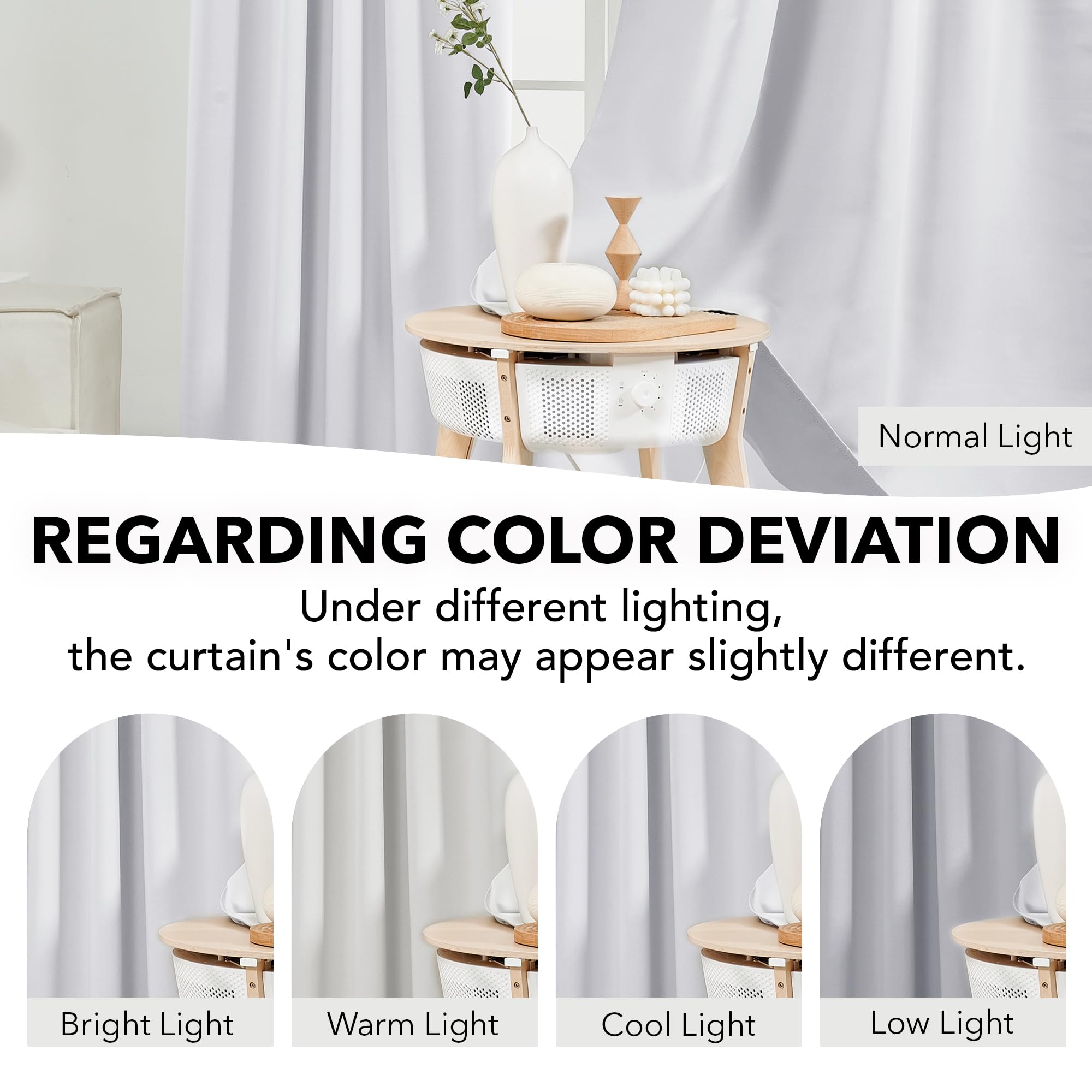 Deconovo Blackout Curtains for Bedroom, Living Room Curtains 63 Inches Long