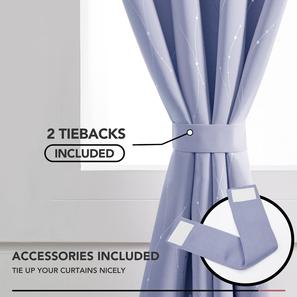 Deconovo Living Room Curtains 72 Inches Long, Blackout Curtains for Bedroom