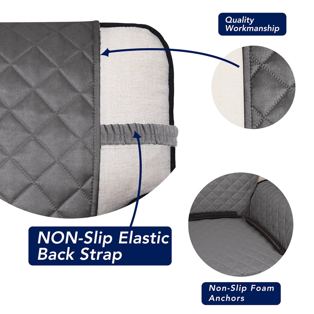 PureFit Reversible Quilted Couch Covers for Dogs Oversized Sofa Cover 78”