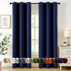 MIULEE Blackout Curtains for Bedroom 2 Panels 40 x 78 Inch Long Navy Blue