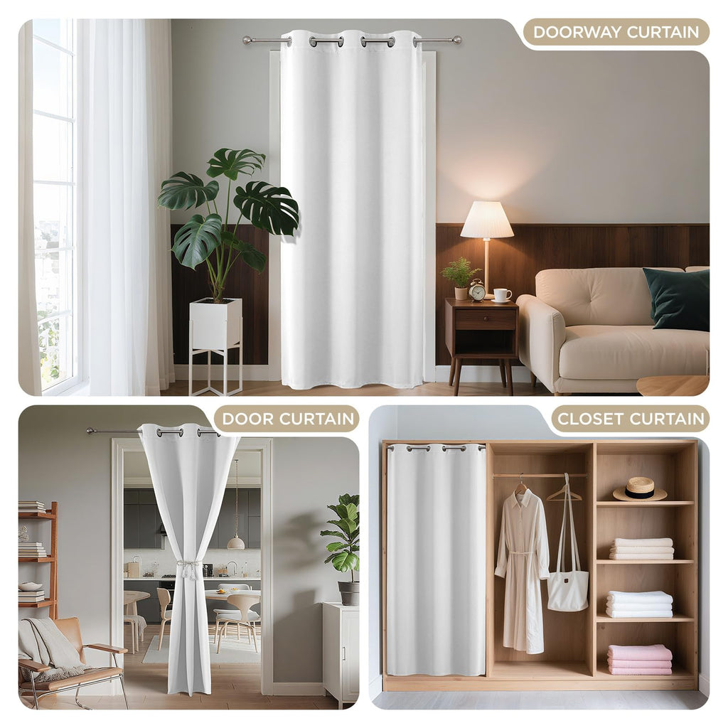 Joydeco Door Curtain Blackout Curtains for Doorway Privacy Closet Drapes