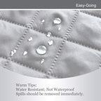 Easy-Going Futon Sofa Slipcover - Reversible Armless Couch Cover - Water Resistant for Pets & Kids (Light Gray/Light Gray)