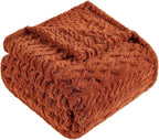 50x70 Inch Rust Throw Blanket - Soft & Fluffy Fleece, Cute & Aesthetic, Perfect for Sofa, Couch, Chair, Bed, Living Room & Bedroom, All-Season Use, Plush & Cozy Decorative Blanket