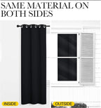 NICETOWN Blackout Curtain Panels for Bedroom, Black, 2 Panels, W29 x L36-inch, Thermal Insulated Grommet Top Blackout Draperies and Drapes for Basement