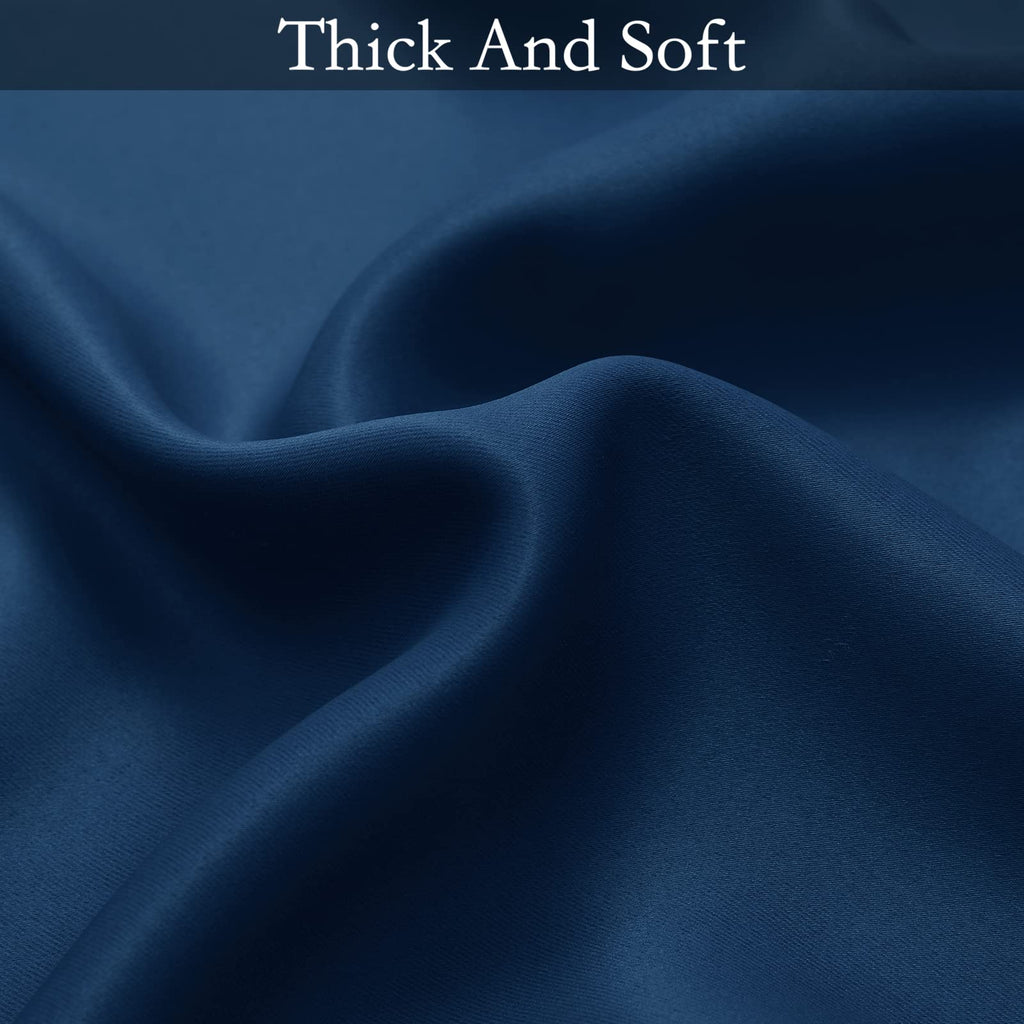 SimpleHome Blue to Grey White Ombre Room Darkening Curtains 72 Inch