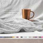 Exclusivo Mezcla Plush Fuzzy Fleece Bed Blanket Twin Size, Super Soft, Fluffy and Warm Blankets for Couch, Bed, All Season (Light Grey, 90x66 Inches)