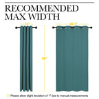 NICETOWN Bedroom Curtain Panels Blackout Draperies, Thermal Insulated Solid Grommet Blackout Curtains/Drapes (Sea Teal, One Pair, 55 by 68-inch)