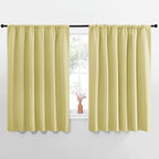 NICETOWN Blackout Curtains for Bedroom, Blackout Curtain Panels, Paler Yellow, 1 Pair, 62 by 63-inch, Window Treatment Energy Saving Thermal Insulated Solid Rod Pocket Blackout Drapes/Draperies