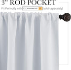 RYB HOME Kitchen Curtains Over Sink 36 inch Length for Cabinet, Rod Pocket