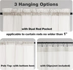 Chyhomenyc Ivory Sheer Curtains 96 Inch Length 2 Panels Set, Elegant Light Filtering Voile Window Treatment Drapes for Living Room Bedroom, 42W x 96L Inches, Set of 2, Ivory