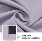 SimpleHome 100% Blackout Curtains for Bedroom,Thermal Insulated Grommet Window Drapes Room Darkening Lilac Curtains for Living Room with Black Back,42 x 63 Inch,2 Panels