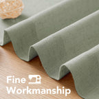 H.VERSAILTEX Living Room Linen Curtains Nickel Grommet Curtains Energy Saving Light Filtering Window Treatments Panels for Bedroom, Sea Grass, 2 Panels, 52 x 108 - Inch