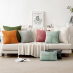 MIULEE Greyish Green Decorative Throw Pillow Covers for Couch 18x18 Inch