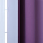 Yakamok Room Darkening Ombre Curtains 84 Inch Length, Purple and Greyish White Thermal Insulated Gradient Color Curtains,Light Blocking Grommet Window Drapes for Bedroom,62 Inch Width,2 Panels