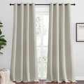 NICETOWN Natural Room Darkening Curtains 102" Long for Boho Farmhouse Home Decoration, 55" Wide, Set of 2, Window Treatment Total Privacy Drape Panels for Bedroom Living Room