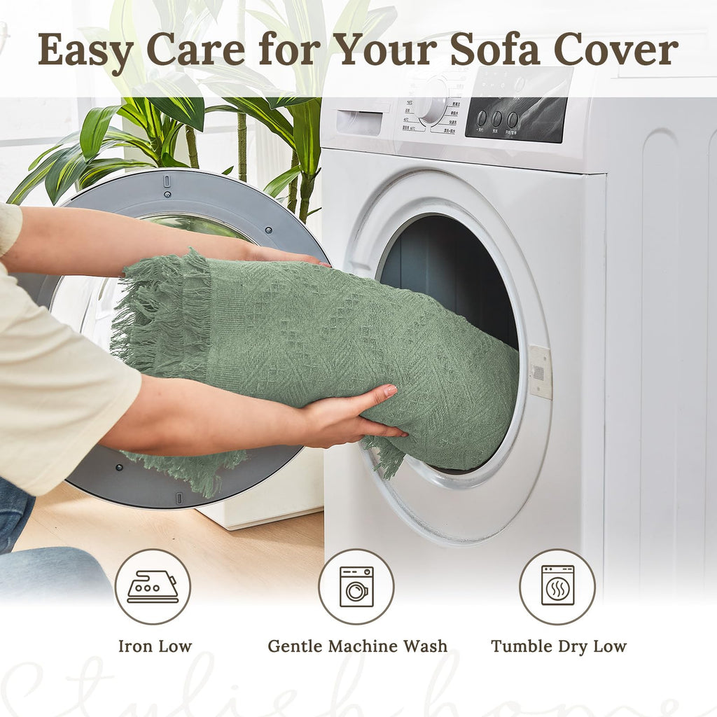 HOMERILLA 2 Piece Sectional Couch Cover for L Shape Sofa Sage L