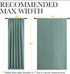 NICETOWN 2 Panels Blackout Curtains, Rod Pocket Thermal Insulated Drapess for Bedroom, Privacy Protection Easy-Care Heavy Duty Curtains for Living Room/Dining Room, W70 x L95 inches, Greyish Blue