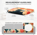 8Pcs Outdoor Cushion Covers, Patio Cushion Covers,Stretch Elastic Slipcovers, Replacement Washable & Reusable Furniture Protector for Patio Couch(Sunflower,8PCS)
