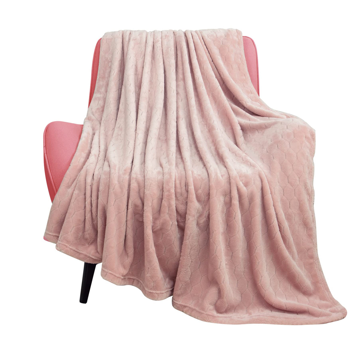 TOONOW Fleece Blanket Textured Fuzzy Plush Throw Blanket Twin Size 60" x 80", Super Soft Fluffy Bed Blanket Geometric Pattern Comfy Microfiber Flannel Blankets for Couch, Bed, Sofa, Cream White