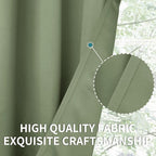 BGment Grass Green Blackout Curtains for Living Room 95 Inch - 2 Panels
