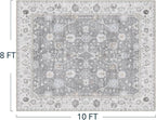 AMOAMI-8x10 Area Rugs-Boho Rugs for Living Room Machine Washable-3D Rugs for Bedroom-Non Slip Floor Rug-Moroccan Indoor Carpet for Bedroom Dining Room