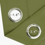 LEMOMO Blackout Curtains 66 x 72 Inch Long Olive Green Curtains Set of 2 Panels Room Darkening Curtains for Bedroom and Living Room