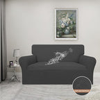 Easy-Going 100% Waterproof Loveseat Couch Cover, Dual Waterproof Sofa Cover, Stretch Jacquard Sofa Slipcover, Leakproof Furniture Protector for Kids, Pets, Dog and Cat (Loveseat, Dark Gray)