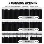 Deconovo Blackout Curtains for Bedroom 108 Inches Long