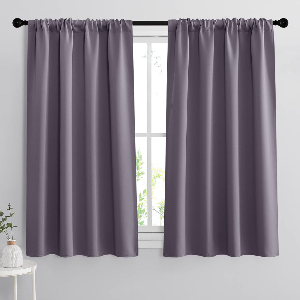 RYB HOME 54 inch Blackout Curtains for Living Room Bedroom, Rod Pocket
