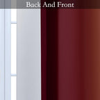 SimpleHome Ombre Curtains Red to Grey White for Living Room 52Wx84L