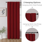 CUCRAF Red Blackout Curtains Customize, Rod Pocket Room Darkening Curtain for Bedroom Living Room, Thermal Insulated Window Drapes 1 Panel (Custom Size, Color)