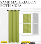 NICETOWN Room Darkening Window Panels - Fresh Green Thermal Insulated Curtains 95 inches Length for Christmas Bedroom (42 inches Width, Double Pieces)