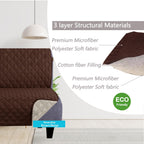 U-NICE HOME Futon Sofa Covers 68''Armless Couch Cover, Brown/Beige