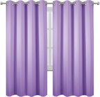 LEMOMO Lavender Thermal Blackout Curtains/52 x 72 Inch/Set of 2 Panels Room Darkening Curtains for Bedroom