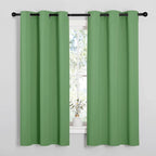 NICETOWN Room Darkening Curtains 63" Long Set of 2 for Bedroom, Forest Green Nursery Essential Thermal Insulated Solid Grommet Top Blackout Curtains/Drapes (1 Pair, 42 inches Wide)