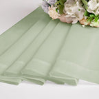 OWENIE Sheer Curtains 63 inch Length 2 Panels Set, Rod Pocket Voile Fimly Sheer Drapes for Living Room/Bedroom, 2pcs, Each 42" W x 63" L, Light Green