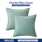 MIULEE Decorative Couch Throw Pillow Covers 20x20 Inch Coastal Light Blue