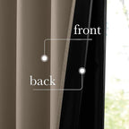 NICETOWN 100% Blackout Tan Curtains 96 inch Long, Grommet Thermal Insulated Portable Travel Blackout Window Treatment Easy to Install for Living Room/Bedroom, W52 x L96, 2 Panels