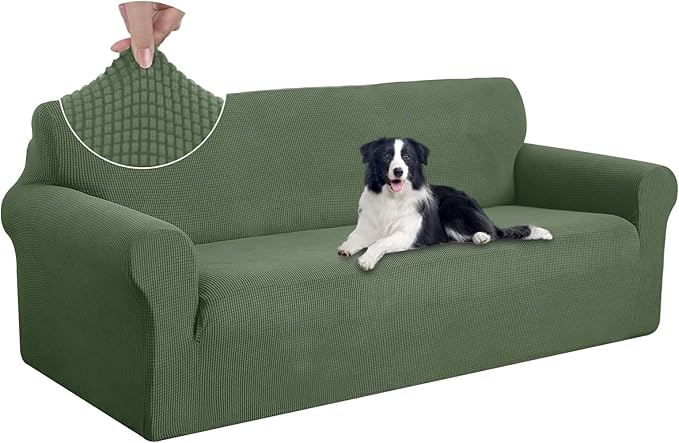 U-NICE HOME Oversized Stretch Couch Cover Slipcover, Loden Frost