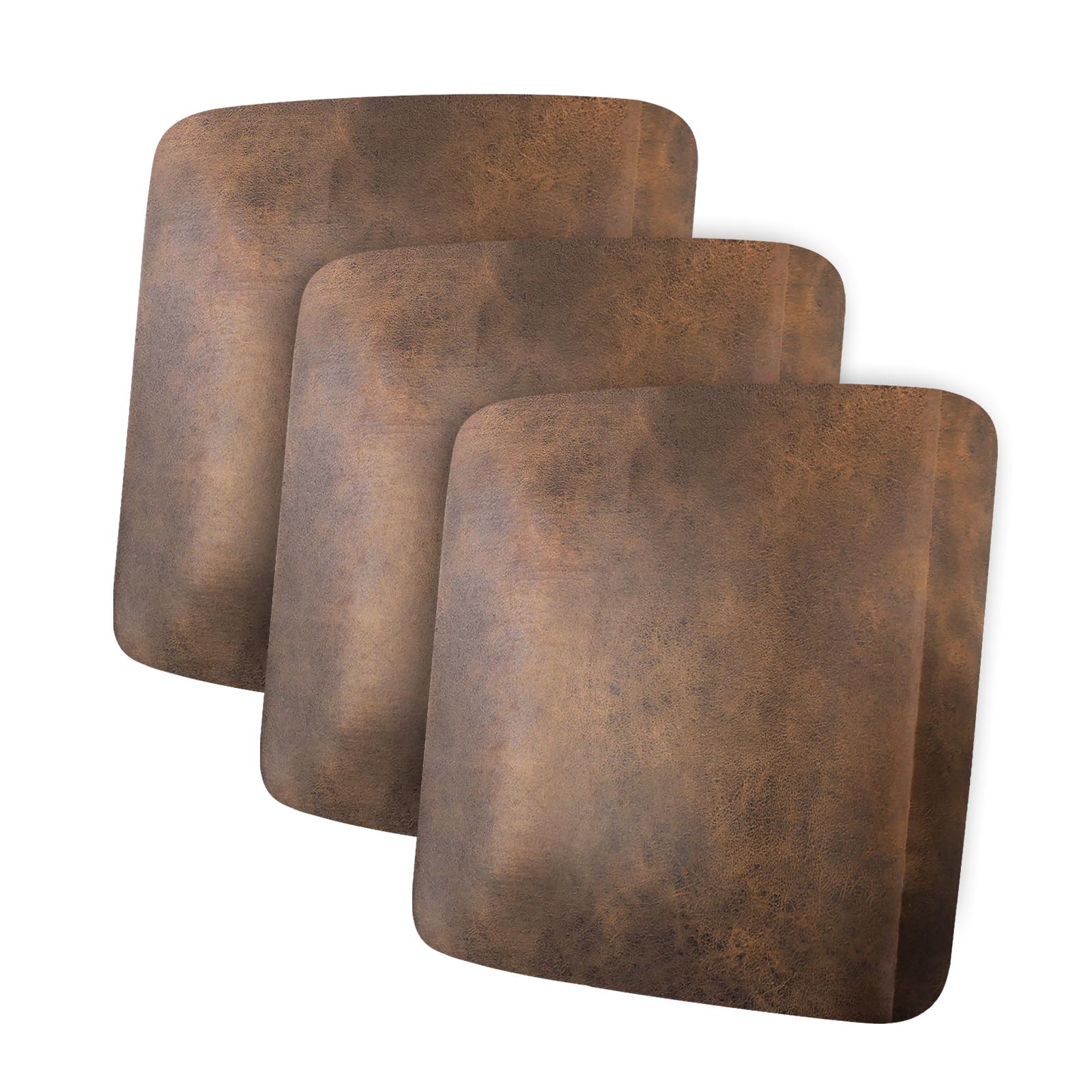ANARACHON Leather Look Couch Cushion Covers Sofa Seat Slipcovers Sets Couches Furniture Protector for Sectional Armchair Loveseat Pets Kids Stretch Spandex Fabric (3 Cushion XL Sofa, Dark Brown)