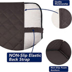 PureFit Reversible Quilted Sofa Cover, Water Resistant Slipcover Furniture Protector, Washable Couch Cover with Non Slip Foam and Elastic Straps for Kids, Pets (X Large, Chocolate/Chocolate)