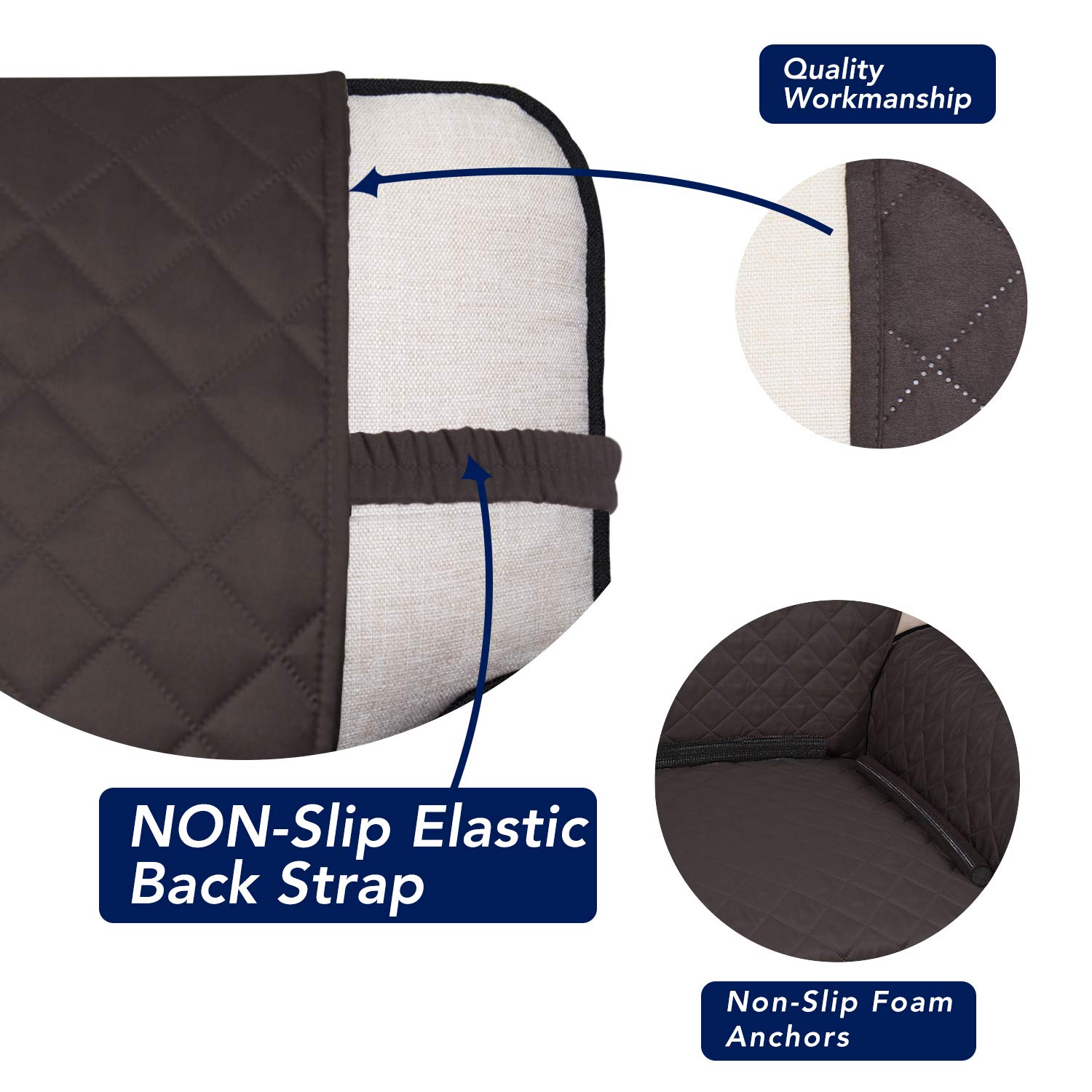 PureFit Reversible Chair Sofa Cover Dog Couch Covers for Sofa, 25.5 in