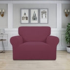 Easy-Going Stretch Oversized Chair Sofa Slipcover 1-Piece Couch Sofa Cover Furniture Protector Soft with Elastic Bottom for Kids Spandex Jacquard Fabric Small Checks ASH Rose