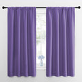 NICETOWN Window Curtains for Bedroom, Lilac Purple, 2 Panels, W42 x L48 -Inch, Home Decoration Thermal Insulated Rod Pocket Blackout Blinds & Drapes for Small Windows