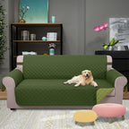 U-NICE HOME Large Sofa Cover Reversible Couch Cover, Huntergreen/Sage