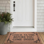 Front Door Indoor Outdoor Entrance Doormat Brown Rubber Welcome Door Mat Come Inside This House Doormat Anti Slip Easy to Clean Corridor Patio Entry Mat 36" x 24"