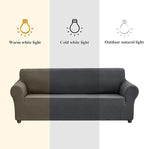 Joccun Stretch Couch Cover Slipcovers, 1-Piece Sofa Covers for 3 Cushion Couch Spandex Jacquard Washable Furniture Protector Cover for Living Room,Kids,Pets(Large 78''-94'',Charcoal)