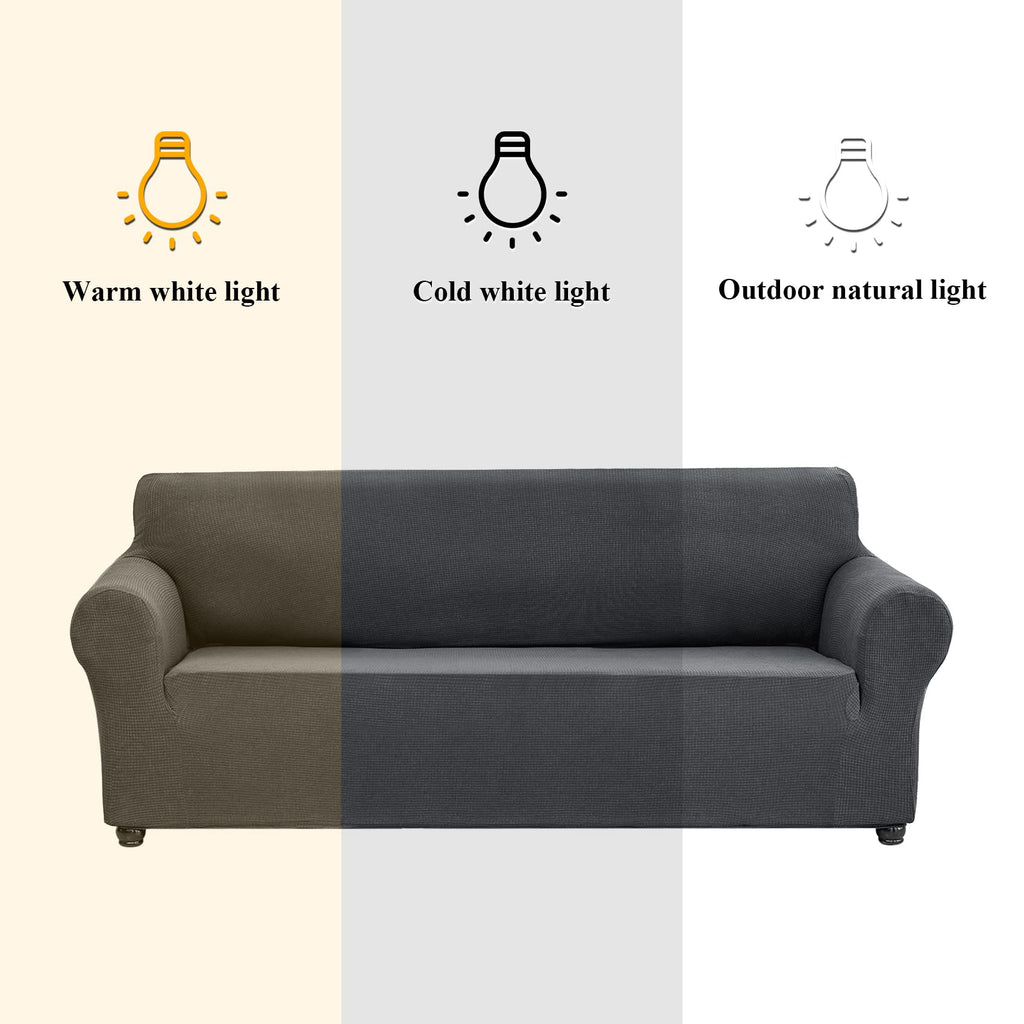 Joccun Stretch Chair Couch Cover,1-Piece Sofa Slipcover Spandex Jacquard Fabric Sofa Covers with Elastic Bottom,Washable Furniture Protector for Dogs,Cats,Kids(Armchair,Charcoal)